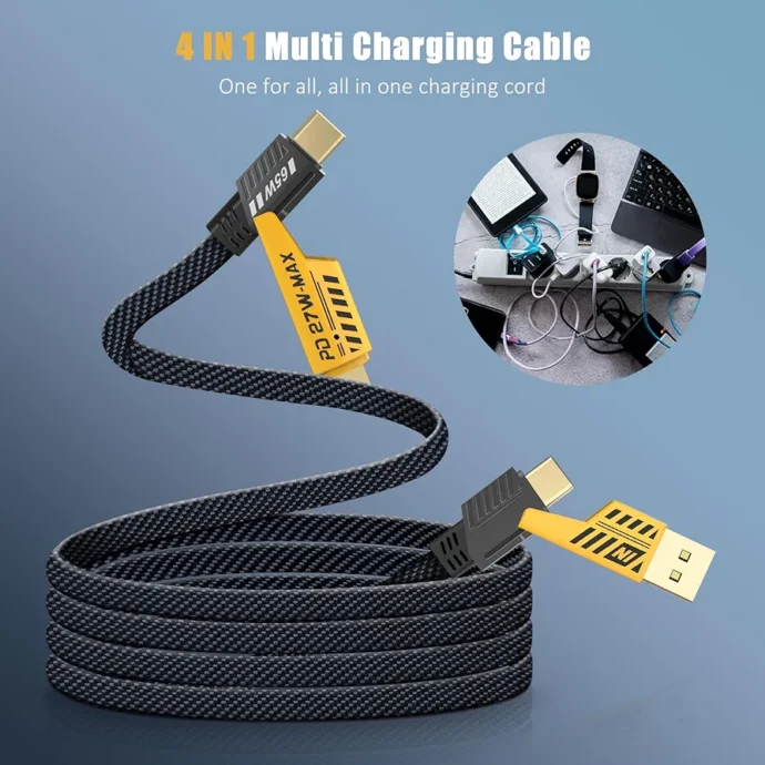⁦CABLE ANKER 4EN1 FOR IOS/ANDROID 65+27W⁩ - الصورة ⁦7⁩